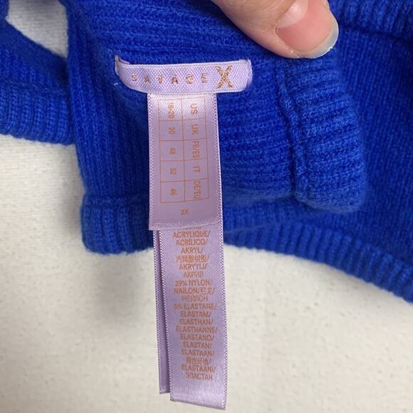 Savage x Fenty womens 2x blue bralette Ms minx knit strappy tie bra casual - Picture 5 of 12